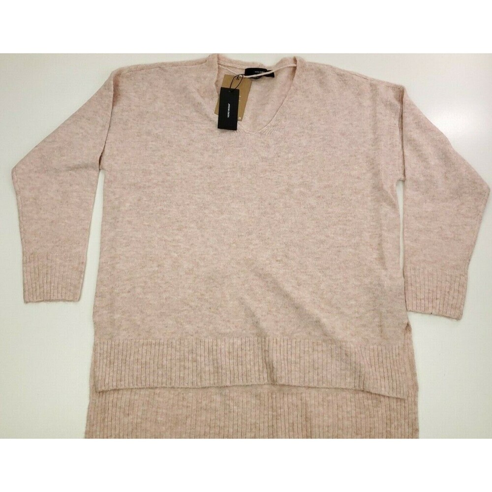 Vero Moda Size L Long Sleeve Poly Wool Blend Pink Long Blouse Sweater